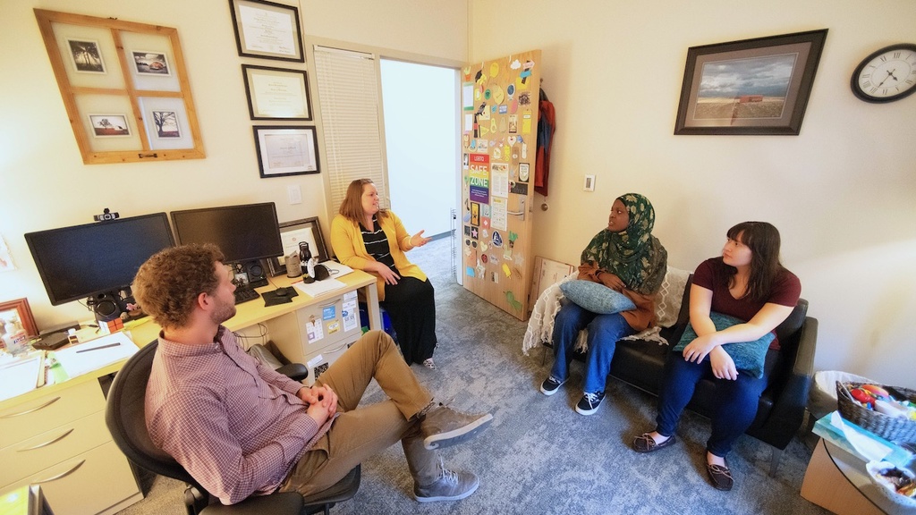 image of students in a counseling session