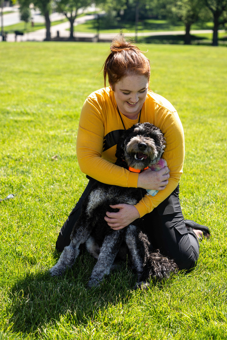 Student Care and Assistance therapy dog, Finn